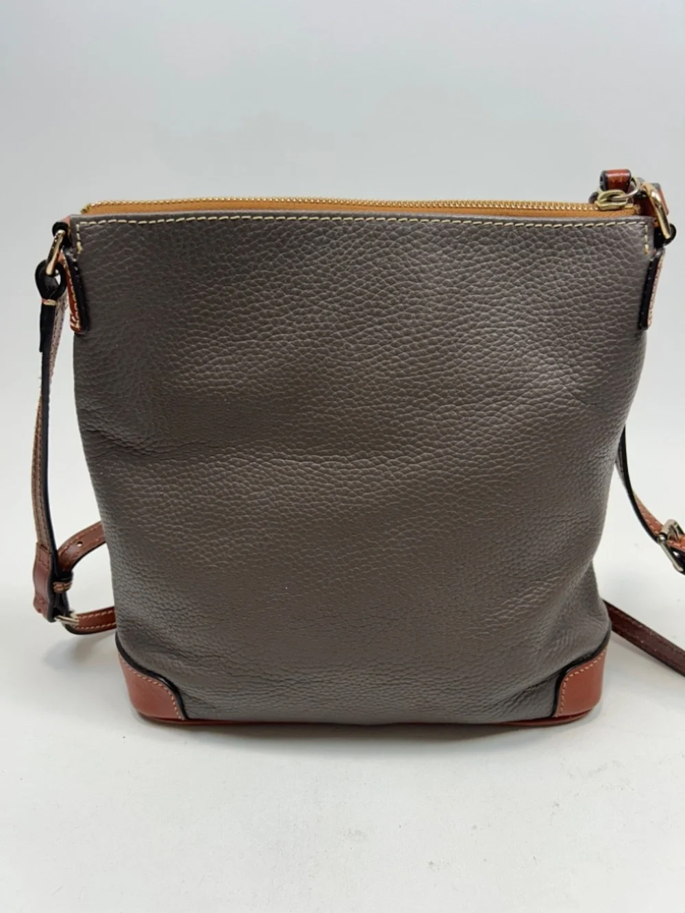 DOONEY & BOURKE Pebbled Grain Leather Crossbody Dark Grayish Taupe $268